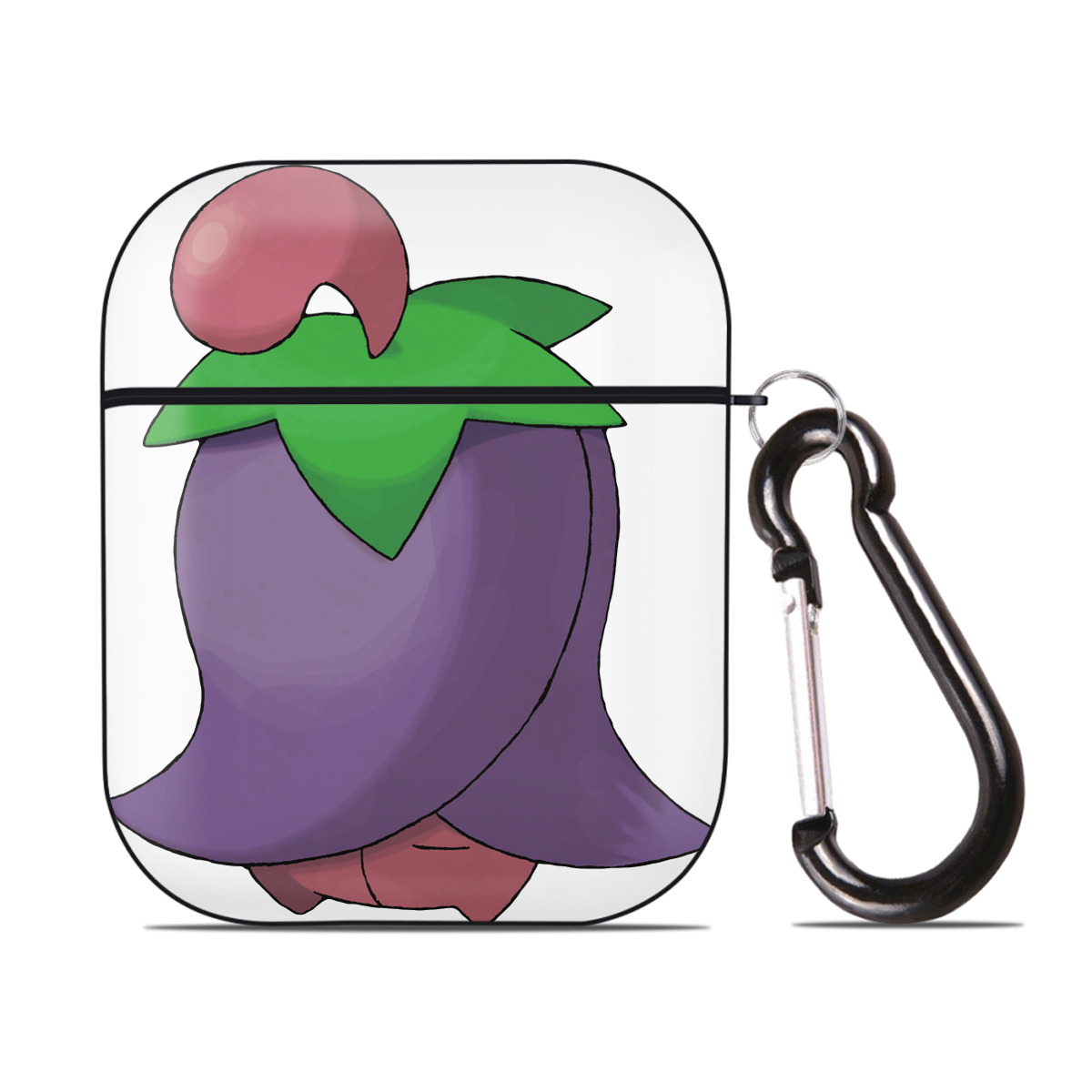 （画像用） ポケットモンスター Pokémon AirPods 第2世代保護ケース ハードシェル ブラック 耐衝撃・防指紋・カラビナ付き