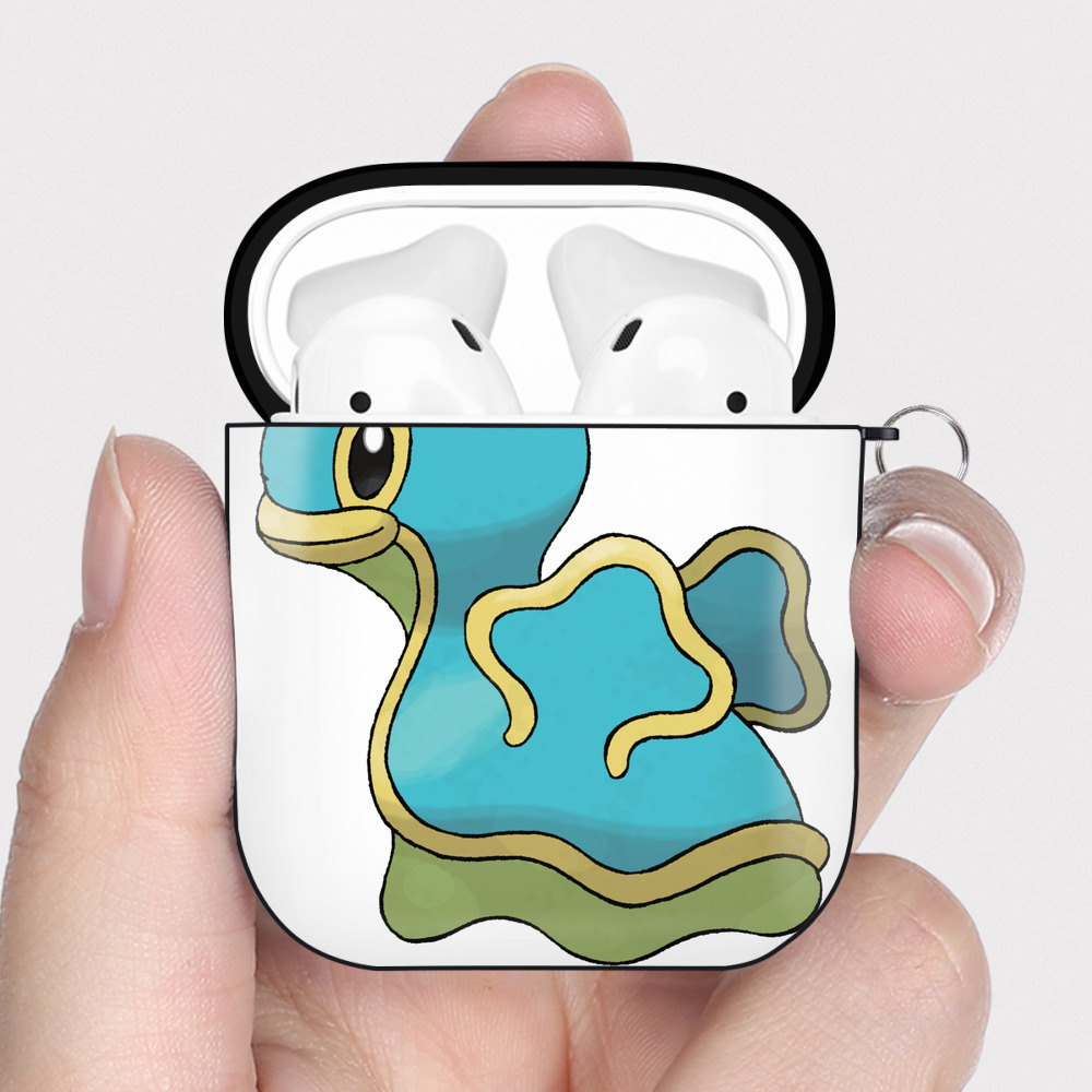 （画像用） ポケットモンスター Pokémon AirPods 第2世代保護ケース ハードシェル ブラック 耐衝撃・防指紋・カラビナ付き
