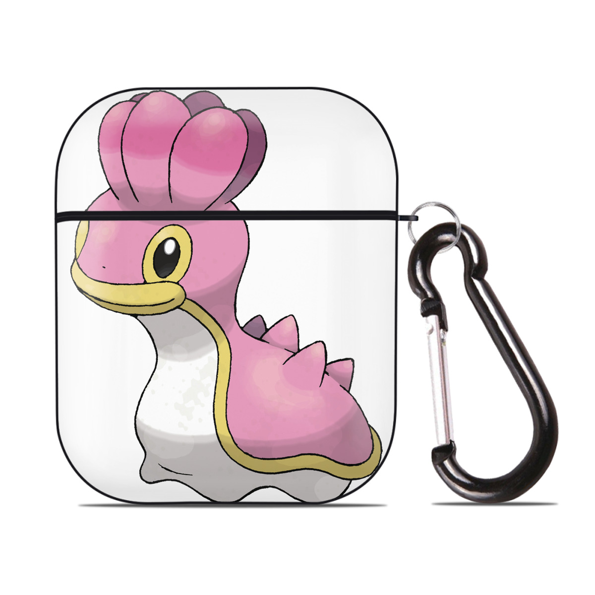 （画像用） ポケットモンスター Pokémon AirPods 第2世代保護ケース ハードシェル ブラック 耐衝撃・防指紋・カラビナ付き