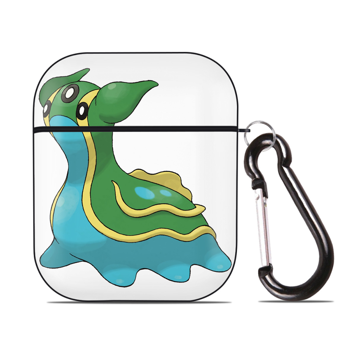 （画像用） ポケットモンスター Pokémon AirPods 第2世代保護ケース ハードシェル ブラック 耐衝撃・防指紋・カラビナ付き