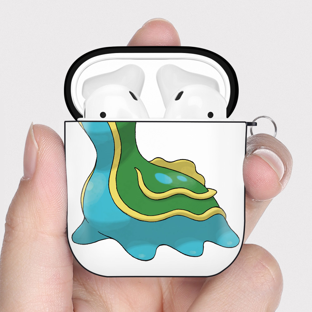 （画像用） ポケットモンスター Pokémon AirPods 第2世代保護ケース ハードシェル ブラック 耐衝撃・防指紋・カラビナ付き