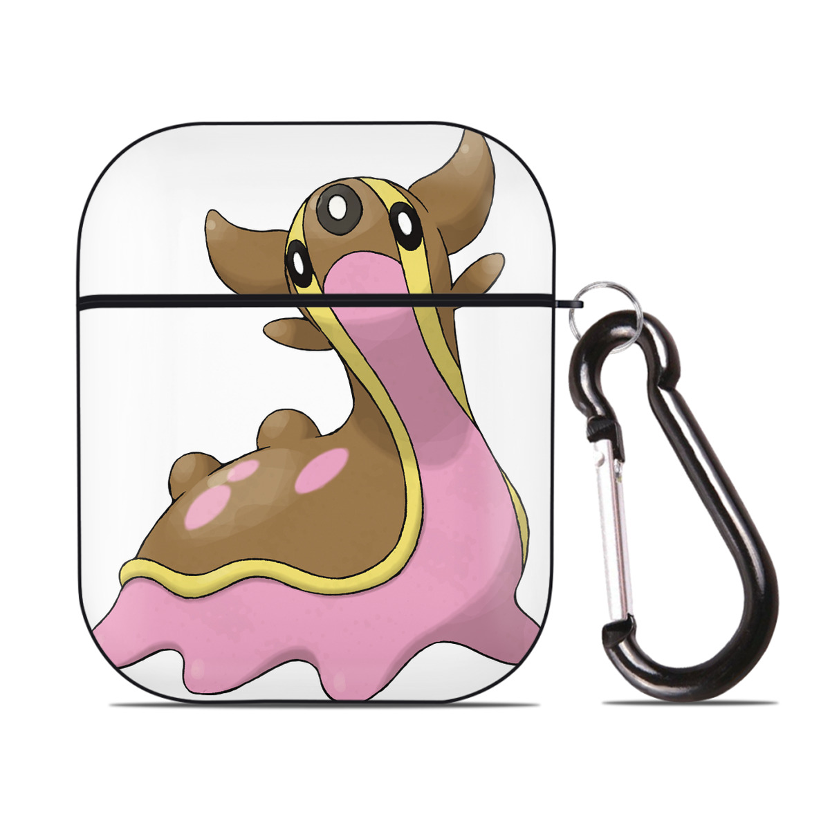 （画像用） ポケットモンスター Pokémon AirPods 第2世代保護ケース ハードシェル ブラック 耐衝撃・防指紋・カラビナ付き