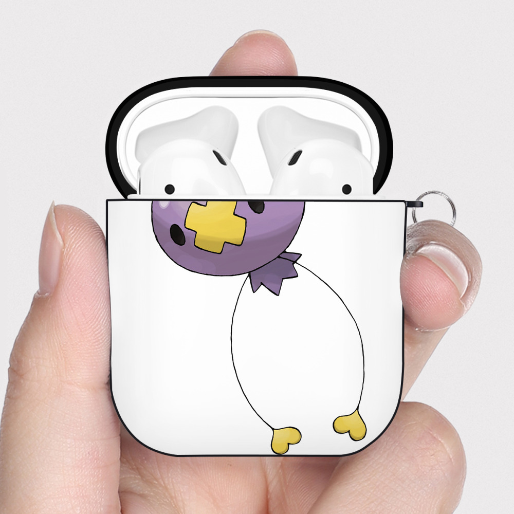 （画像用） ポケットモンスター Pokémon AirPods 第2世代保護ケース ハードシェル ブラック 耐衝撃・防指紋・カラビナ付き