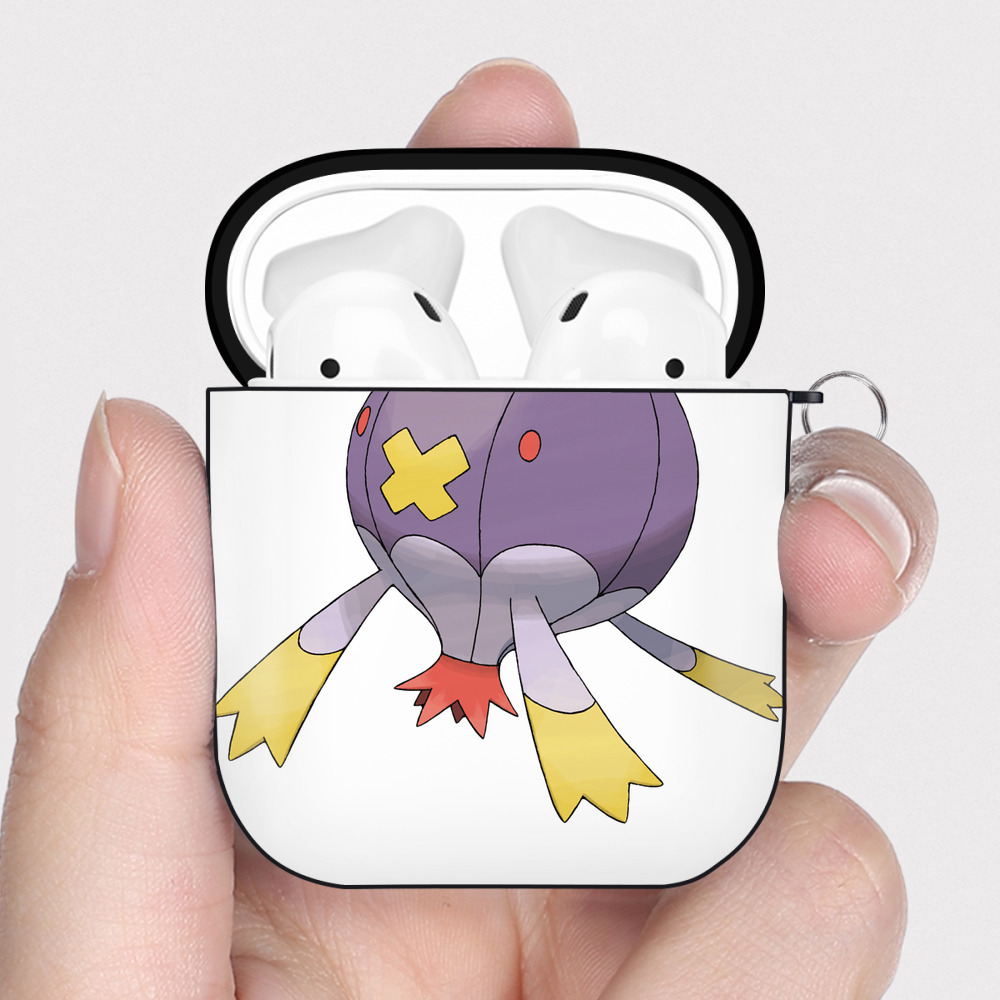 （画像用） ポケットモンスター Pokémon AirPods 第2世代保護ケース ハードシェル ブラック 耐衝撃・防指紋・カラビナ付き
