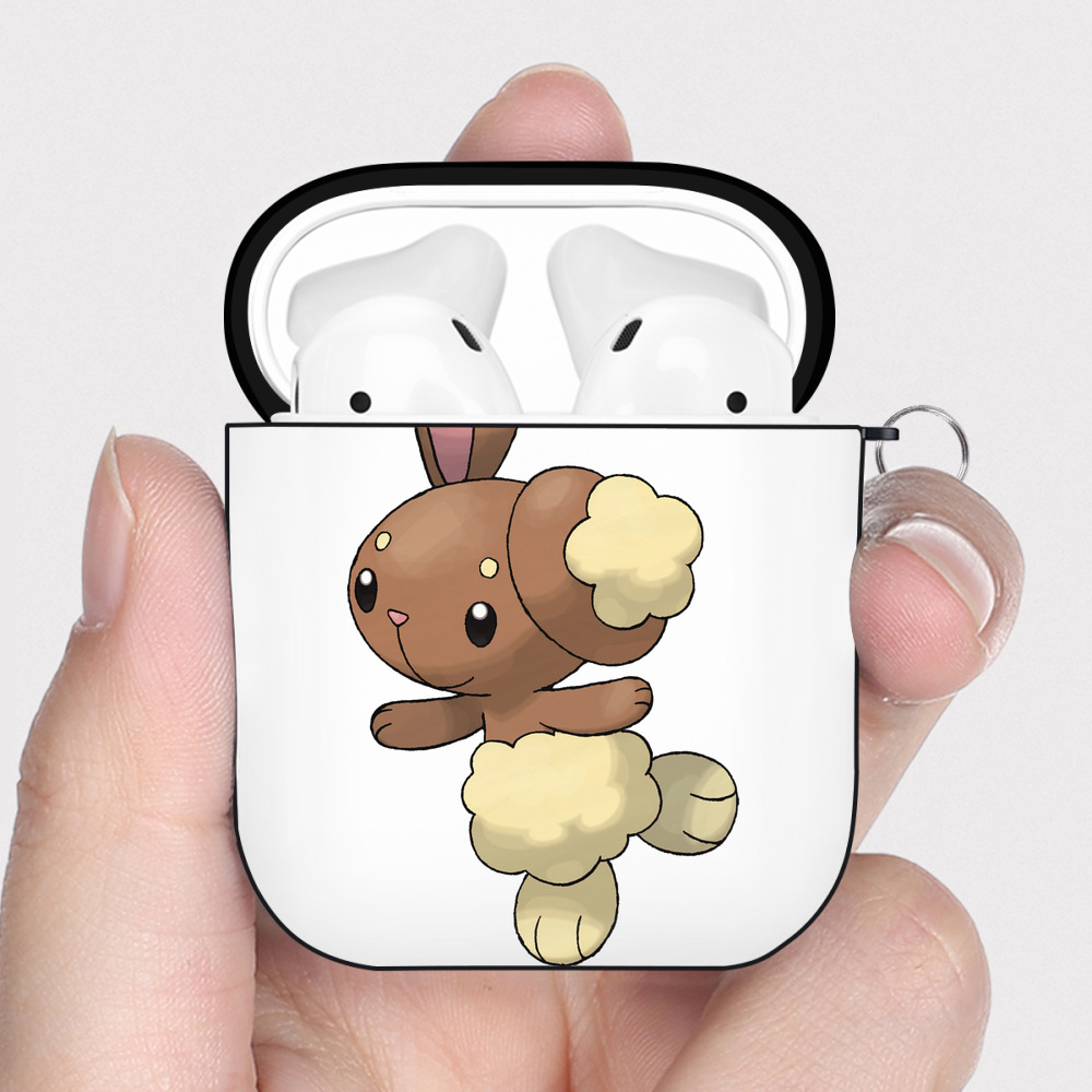 （画像用） ポケットモンスター Pokémon AirPods 第2世代保護ケース ハードシェル ブラック 耐衝撃・防指紋・カラビナ付き