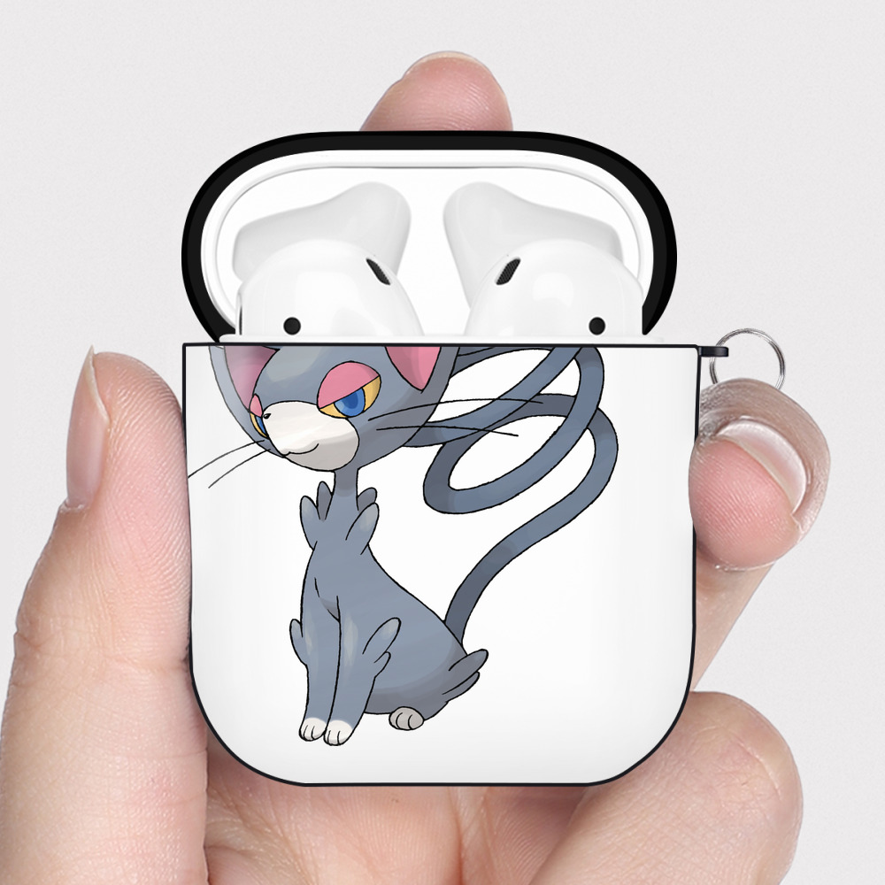 （画像用） ポケットモンスター Pokémon AirPods 第2世代保護ケース ハードシェル ブラック 耐衝撃・防指紋・カラビナ付き