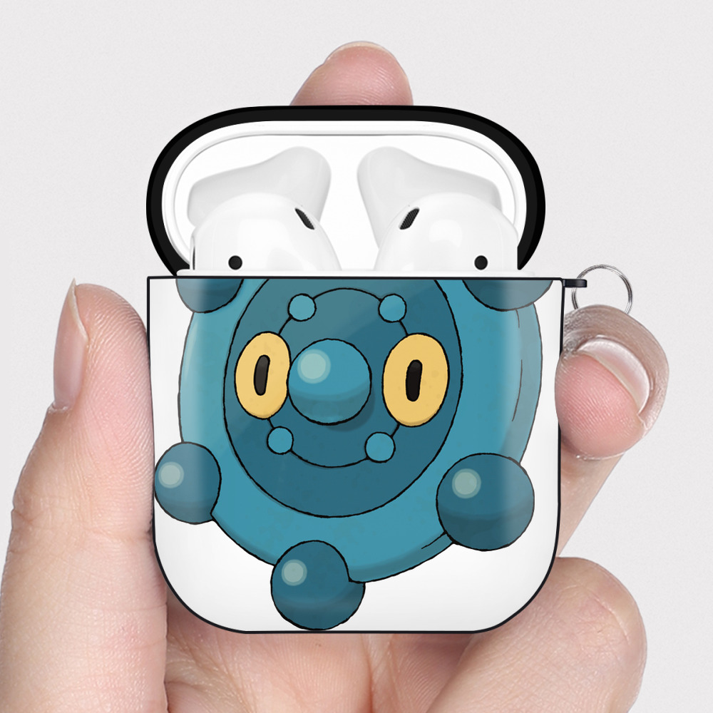（画像用） ポケットモンスター Pokémon AirPods 第2世代保護ケース ハードシェル ブラック 耐衝撃・防指紋・カラビナ付き