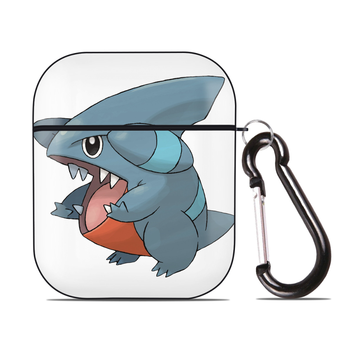（画像用） ポケットモンスター Pokémon AirPods 第2世代保護ケース ハードシェル ブラック 耐衝撃・防指紋・カラビナ付き