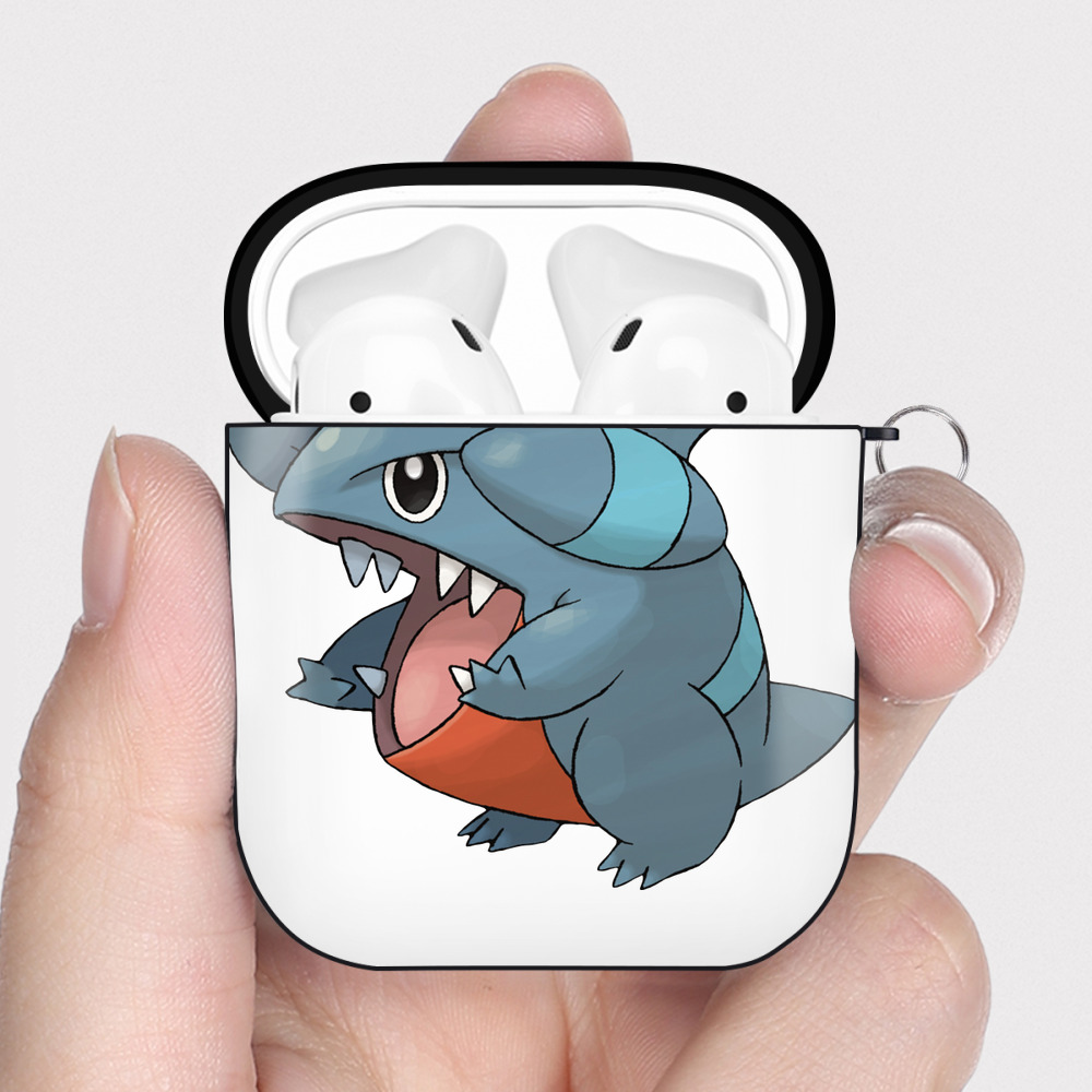（画像用） ポケットモンスター Pokémon AirPods 第2世代保護ケース ハードシェル ブラック 耐衝撃・防指紋・カラビナ付き