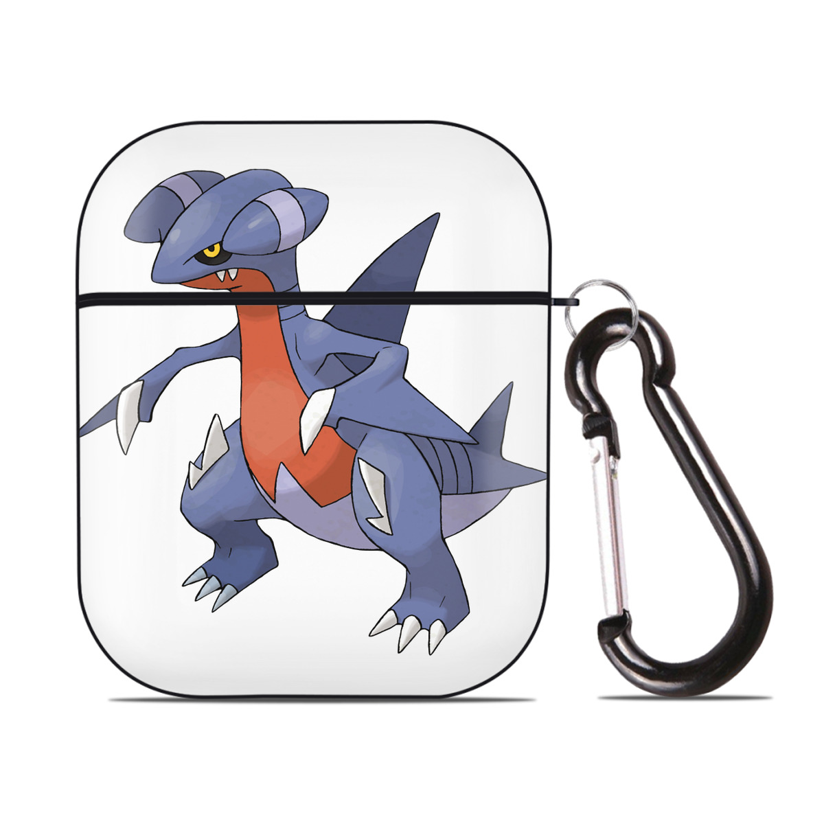 （画像用） ポケットモンスター Pokémon AirPods 第2世代保護ケース ハードシェル ブラック 耐衝撃・防指紋・カラビナ付き