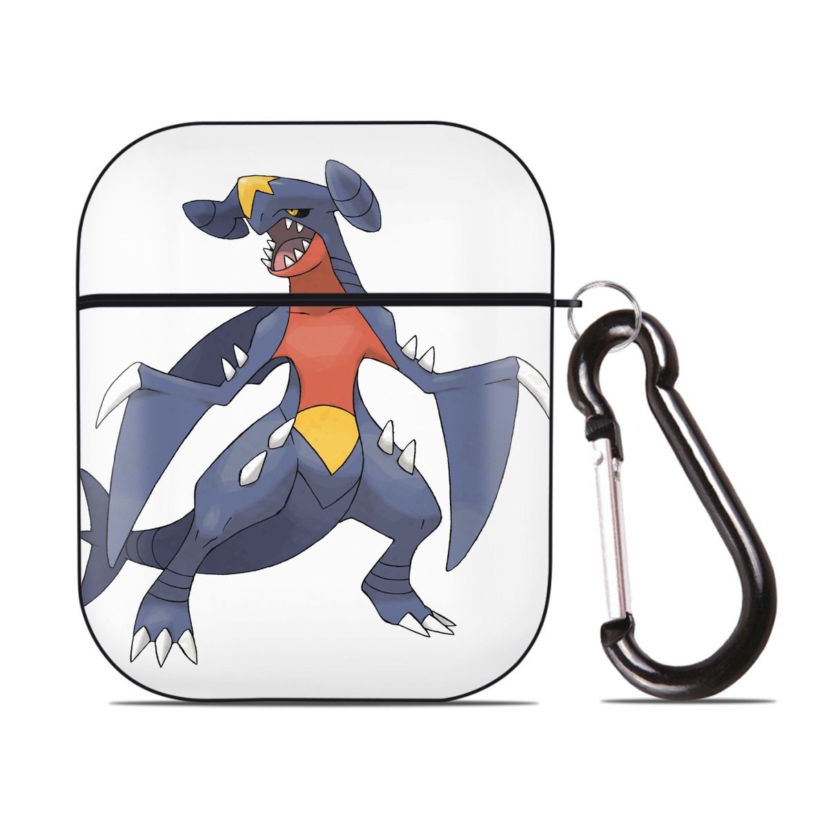 （画像用） ポケットモンスター Pokémon AirPods 第2世代保護ケース ハードシェル ブラック 耐衝撃・防指紋・カラビナ付き