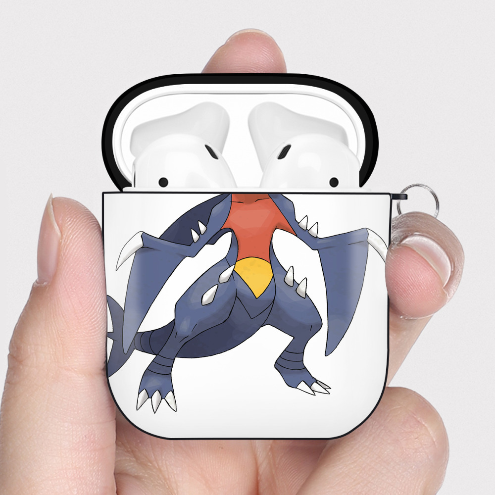 （画像用） ポケットモンスター Pokémon AirPods 第2世代保護ケース ハードシェル ブラック 耐衝撃・防指紋・カラビナ付き