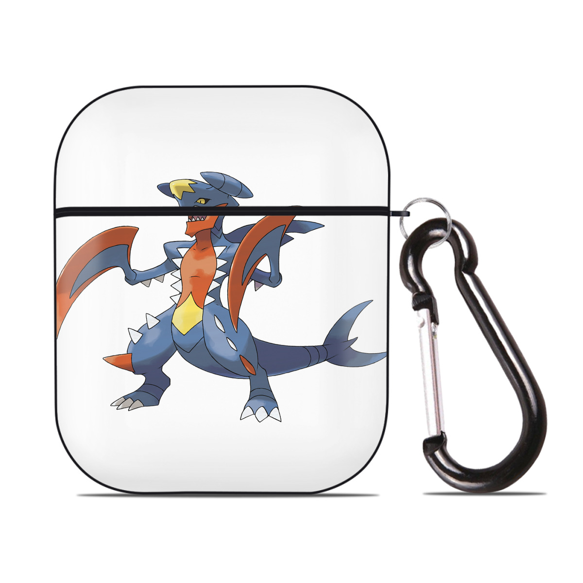 （画像用） ポケットモンスター Pokémon AirPods 第2世代保護ケース ハードシェル ブラック 耐衝撃・防指紋・カラビナ付き
