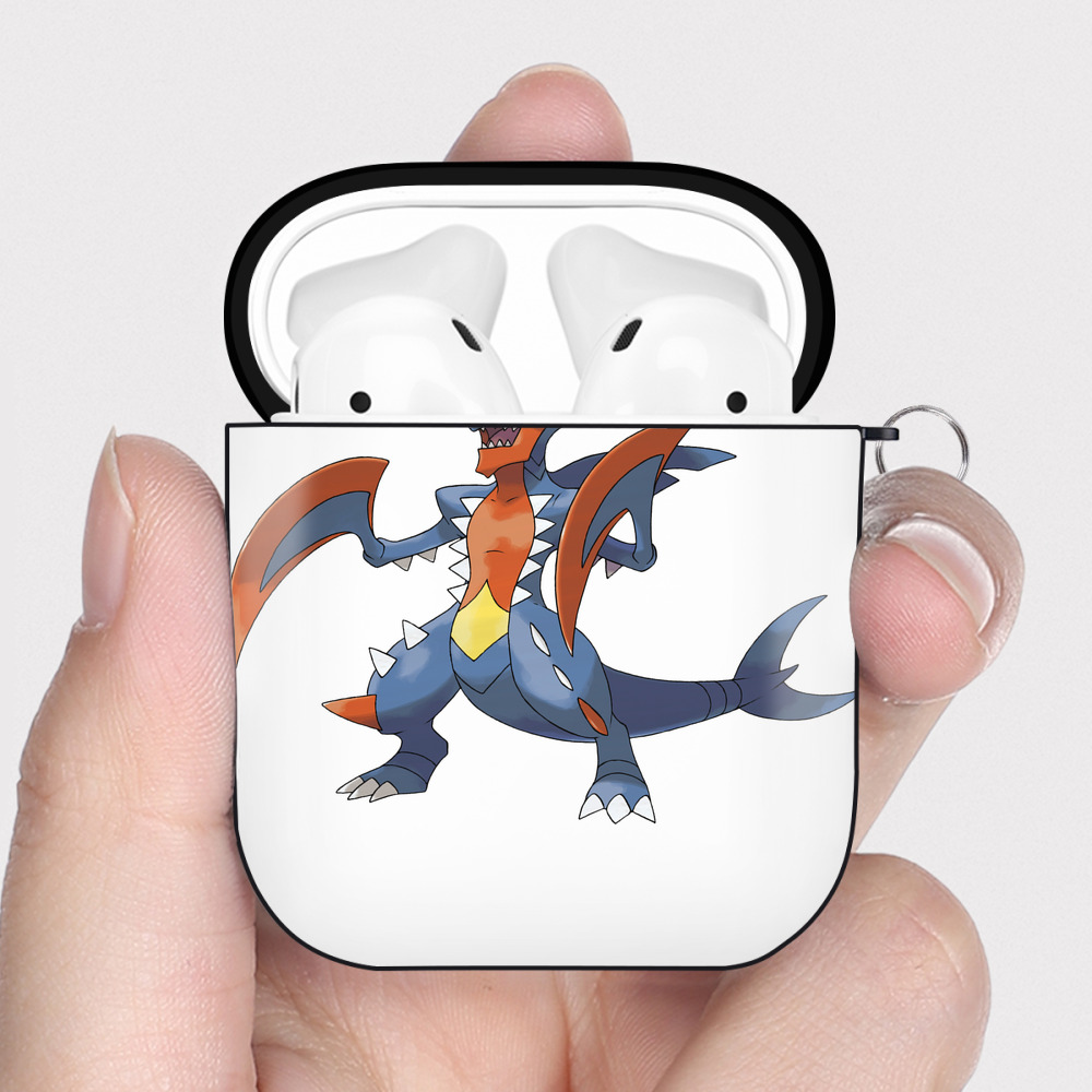 （画像用） ポケットモンスター Pokémon AirPods 第2世代保護ケース ハードシェル ブラック 耐衝撃・防指紋・カラビナ付き