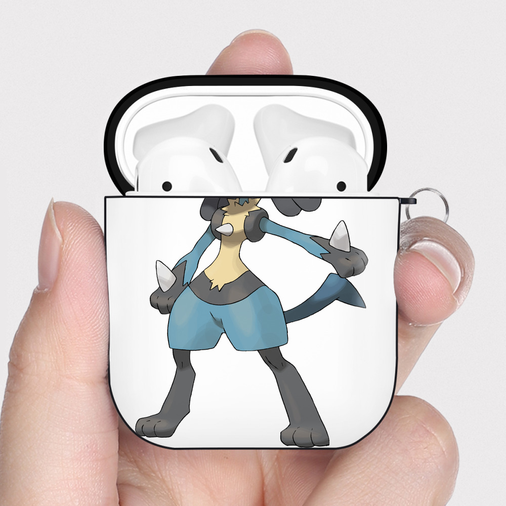 （画像用） ポケットモンスター Pokémon AirPods 第2世代保護ケース ハードシェル ブラック 耐衝撃・防指紋・カラビナ付き