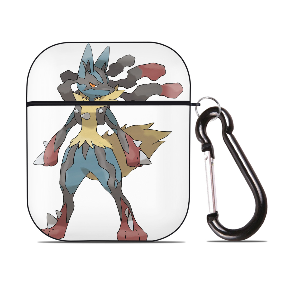 （画像用） ポケットモンスター Pokémon AirPods 第2世代保護ケース ハードシェル ブラック 耐衝撃・防指紋・カラビナ付き