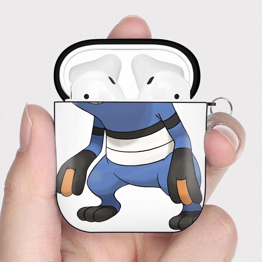 （画像用） ポケットモンスター Pokémon AirPods 第2世代保護ケース ハードシェル ブラック 耐衝撃・防指紋・カラビナ付き