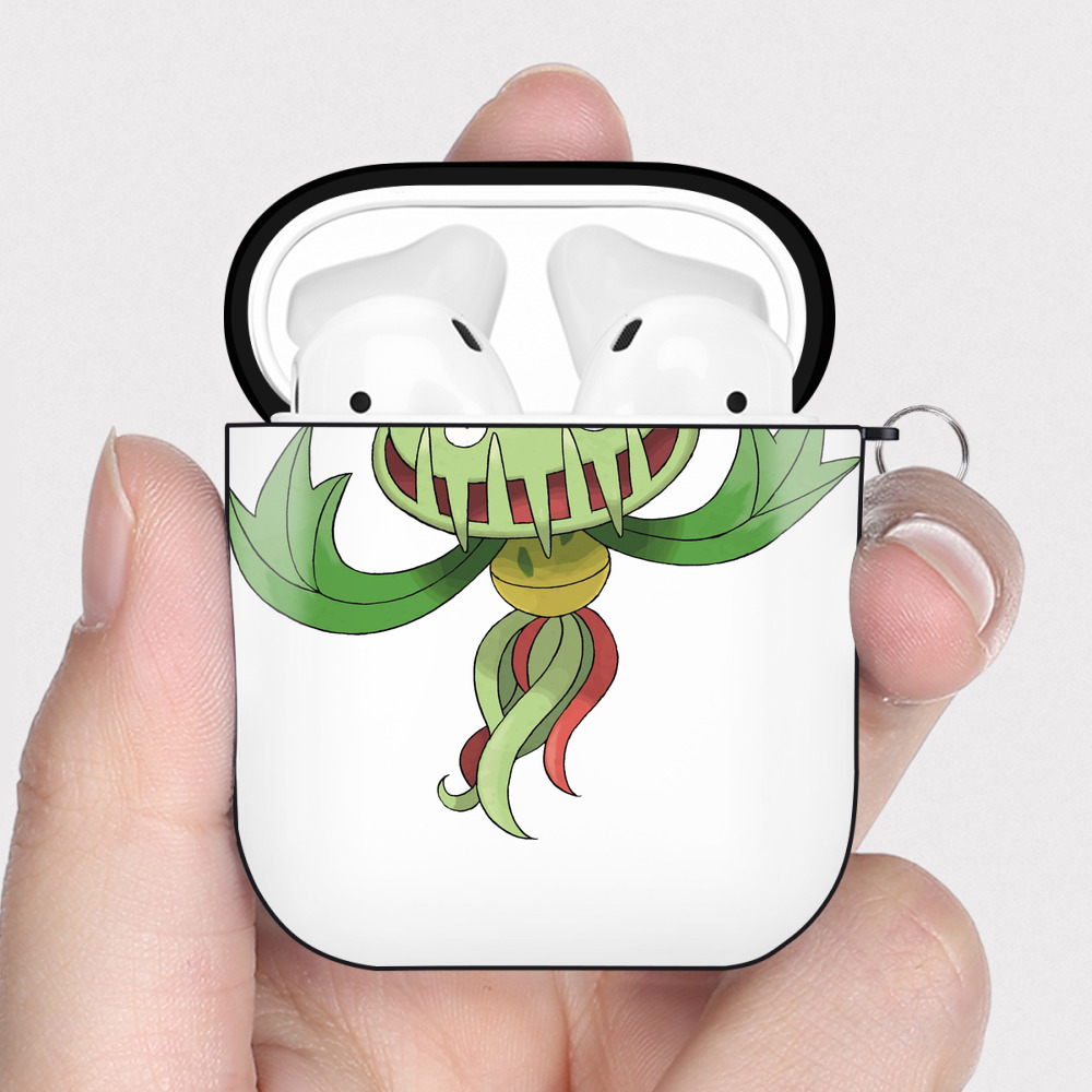 （画像用） ポケットモンスター Pokémon AirPods 第2世代保護ケース ハードシェル ブラック 耐衝撃・防指紋・カラビナ付き