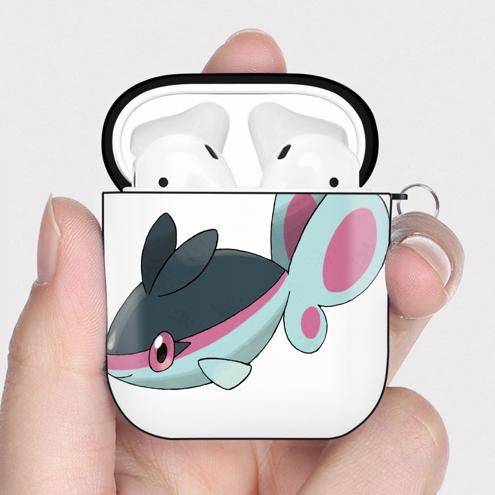 （画像用） ポケットモンスター Pokémon AirPods 第2世代保護ケース ハードシェル ブラック 耐衝撃・防指紋・カラビナ付き