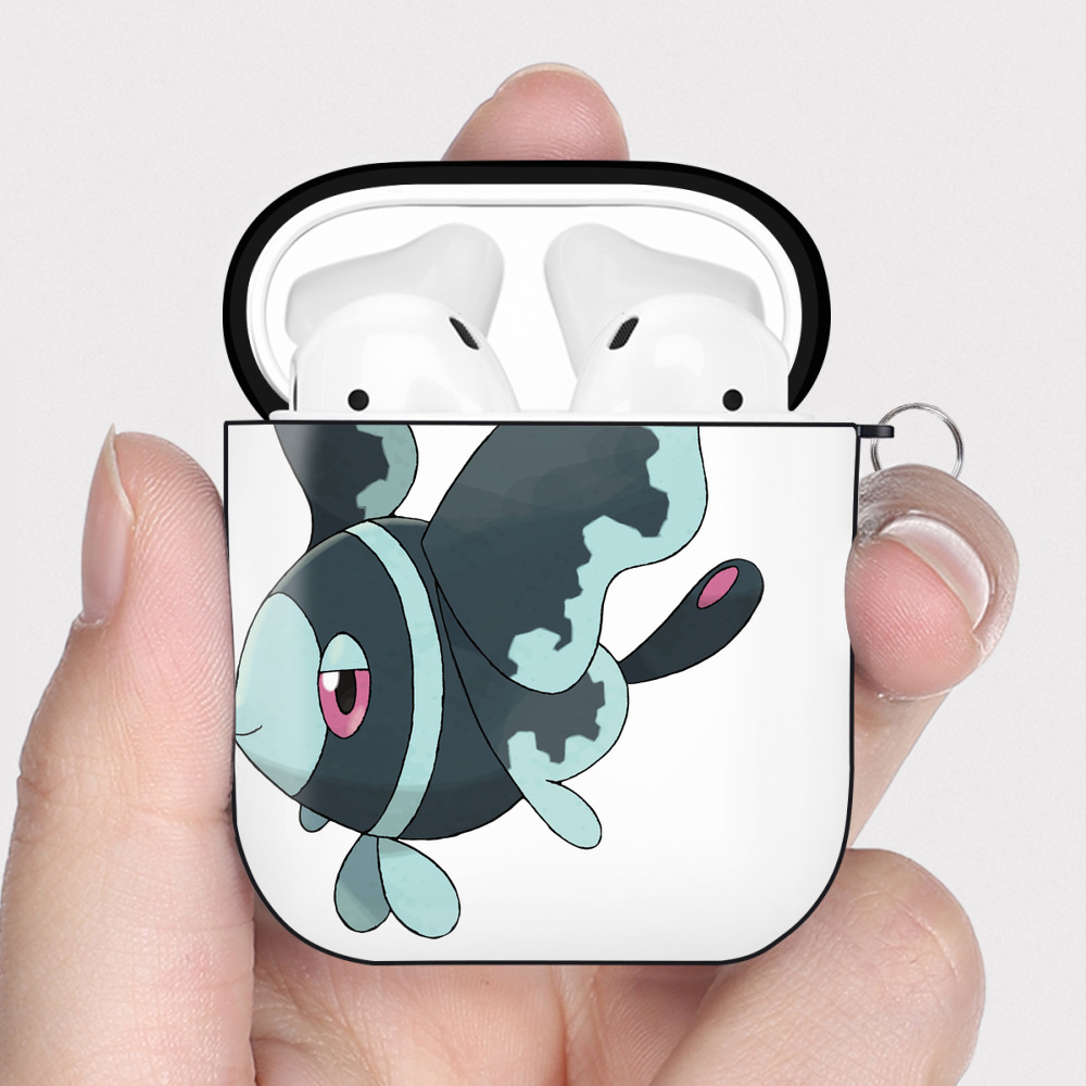 （画像用） ポケットモンスター Pokémon AirPods 第2世代保護ケース ハードシェル ブラック 耐衝撃・防指紋・カラビナ付き