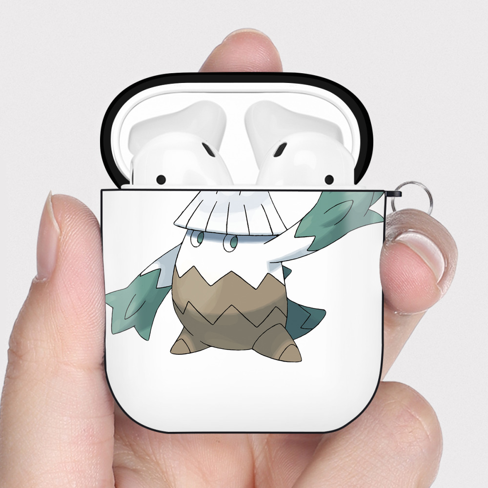 （画像用） ポケットモンスター Pokémon AirPods 第2世代保護ケース ハードシェル ブラック 耐衝撃・防指紋・カラビナ付き