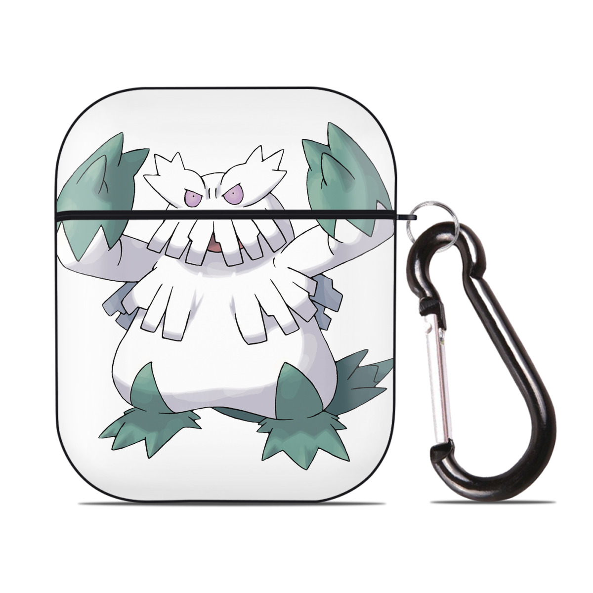 （画像用） ポケットモンスター Pokémon AirPods 第2世代保護ケース ハードシェル ブラック 耐衝撃・防指紋・カラビナ付き