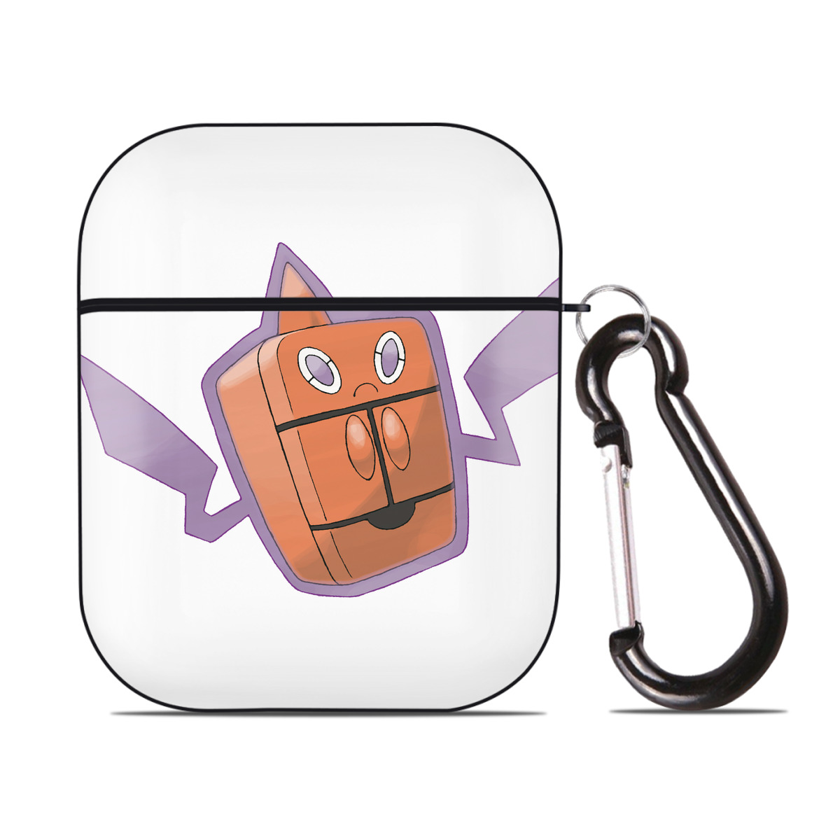 （画像用） ポケットモンスター Pokémon AirPods 第2世代保護ケース ハードシェル ブラック 耐衝撃・防指紋・カラビナ付き