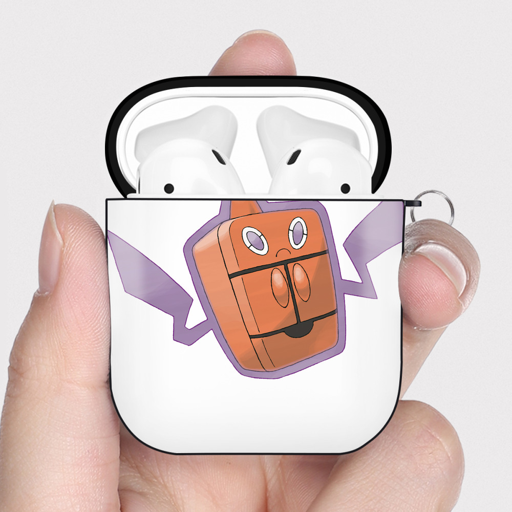 （画像用） ポケットモンスター Pokémon AirPods 第2世代保護ケース ハードシェル ブラック 耐衝撃・防指紋・カラビナ付き