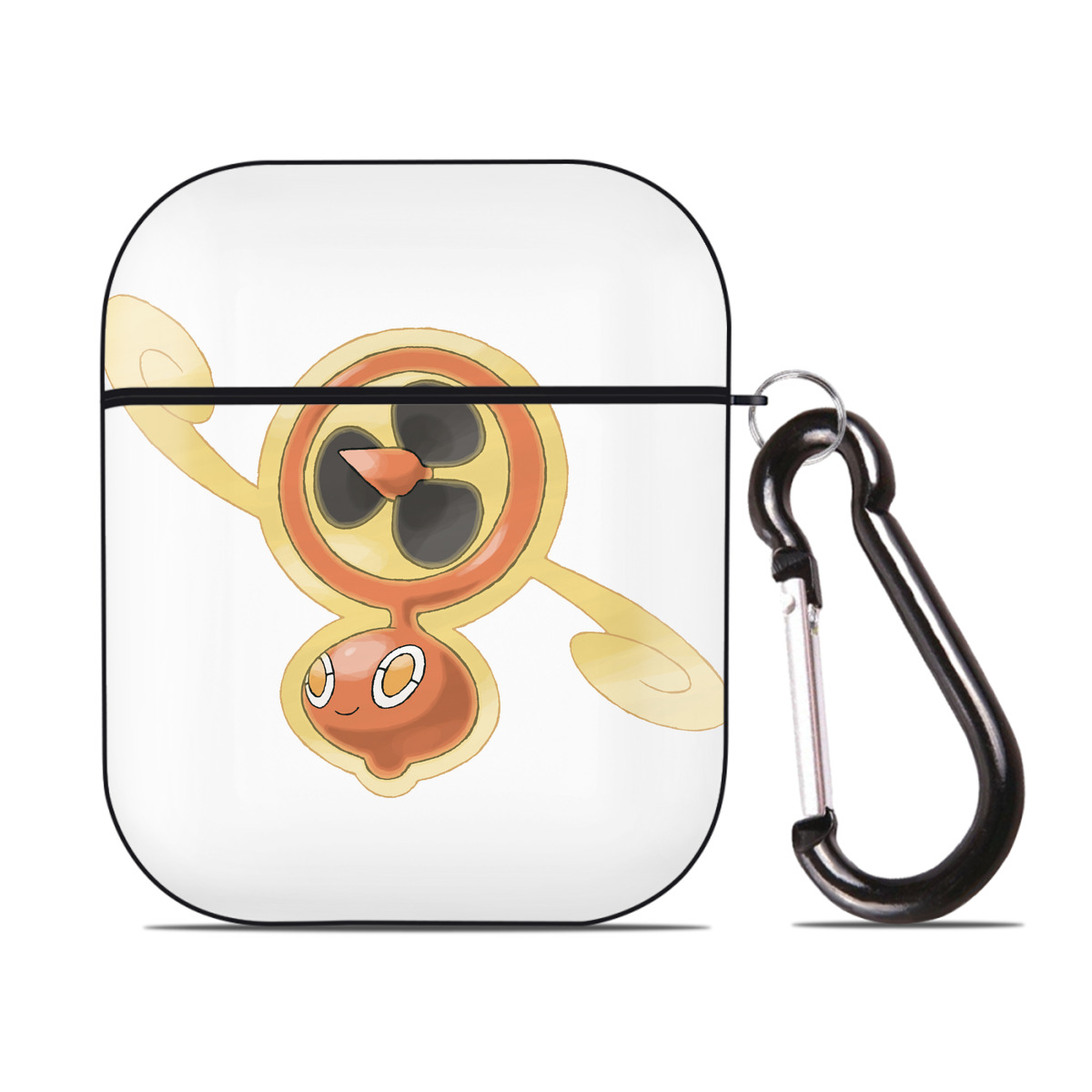 （画像用） ポケットモンスター Pokémon AirPods 第2世代保護ケース ハードシェル ブラック 耐衝撃・防指紋・カラビナ付き