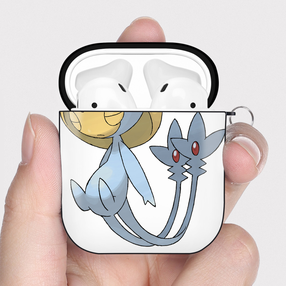 （画像用） ポケットモンスター Pokémon AirPods 第2世代保護ケース ハードシェル ブラック 耐衝撃・防指紋・カラビナ付き