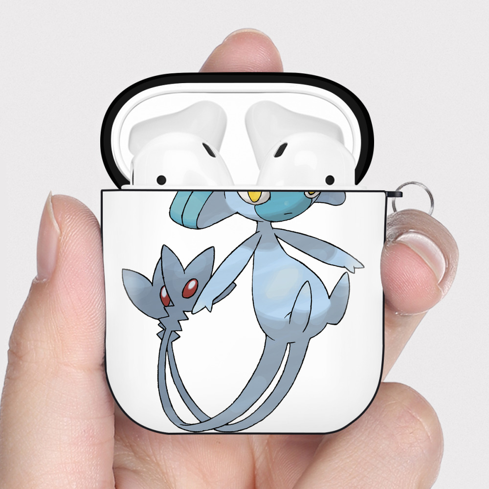 （画像用） ポケットモンスター Pokémon AirPods 第2世代保護ケース ハードシェル ブラック 耐衝撃・防指紋・カラビナ付き