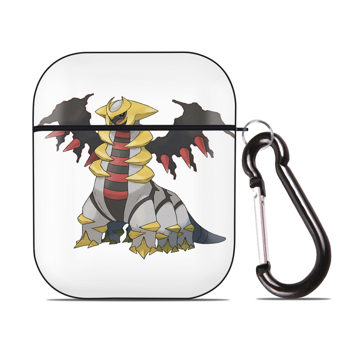 （画像用） ポケットモンスター Pokémon AirPods 第2世代保護ケース ハードシェル ブラック 耐衝撃・防指紋・カラビナ付き