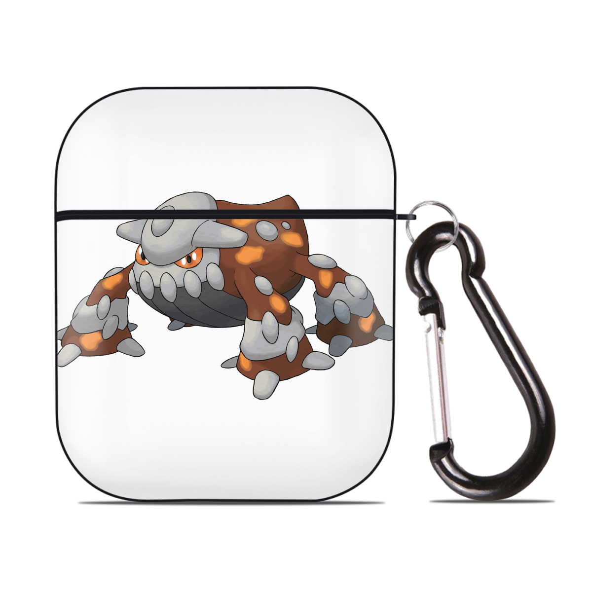 （画像用） ポケットモンスター Pokémon AirPods 第2世代保護ケース ハードシェル ブラック 耐衝撃・防指紋・カラビナ付き