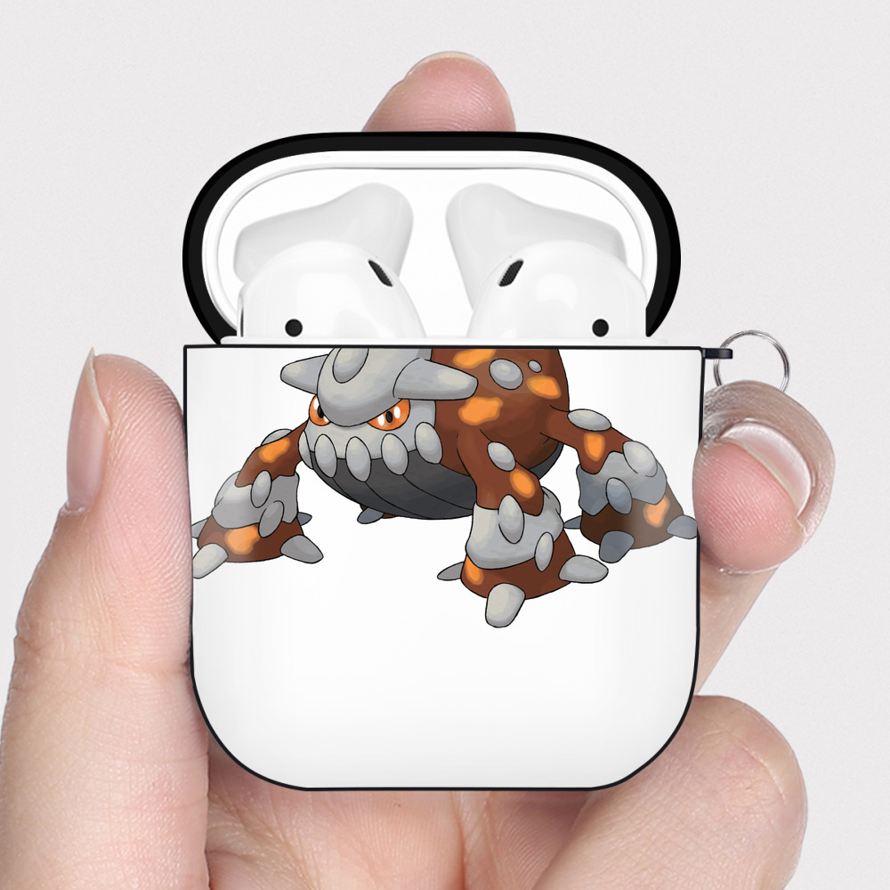 （画像用） ポケットモンスター Pokémon AirPods 第2世代保護ケース ハードシェル ブラック 耐衝撃・防指紋・カラビナ付き