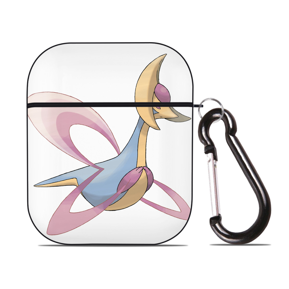 （画像用） ポケットモンスター Pokémon AirPods 第2世代保護ケース ハードシェル ブラック 耐衝撃・防指紋・カラビナ付き