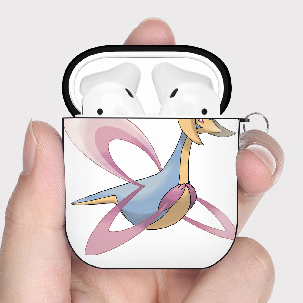 （画像用） ポケットモンスター Pokémon AirPods 第2世代保護ケース ハードシェル ブラック 耐衝撃・防指紋・カラビナ付き