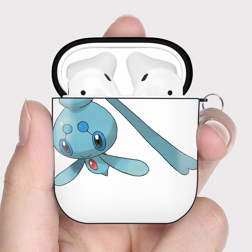 （画像用） ポケットモンスター Pokémon AirPods 第2世代保護ケース ハードシェル ブラック 耐衝撃・防指紋・カラビナ付き