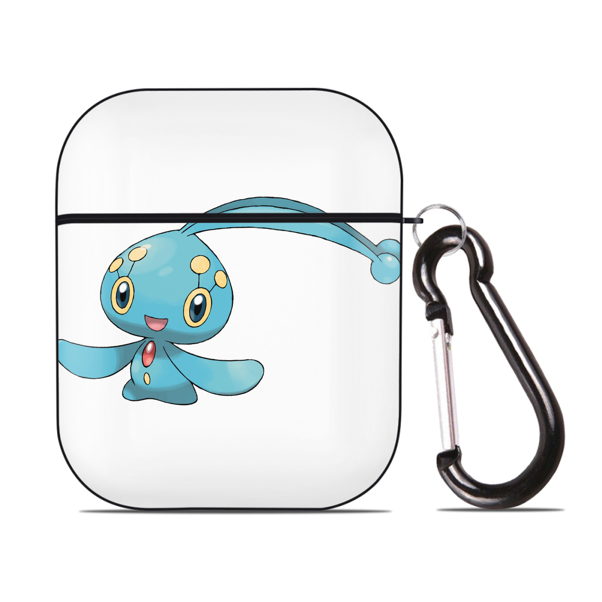 （画像用） ポケットモンスター Pokémon AirPods 第2世代保護ケース ハードシェル ブラック 耐衝撃・防指紋・カラビナ付き