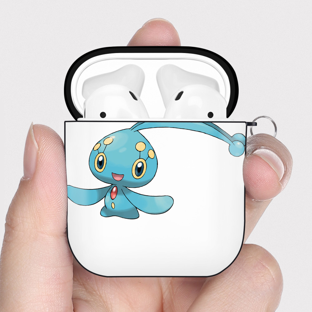（画像用） ポケットモンスター Pokémon AirPods 第2世代保護ケース ハードシェル ブラック 耐衝撃・防指紋・カラビナ付き