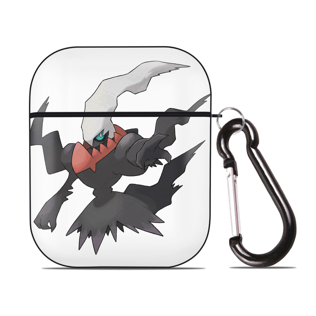（画像用） ポケットモンスター Pokémon AirPods 第2世代保護ケース ハードシェル ブラック 耐衝撃・防指紋・カラビナ付き