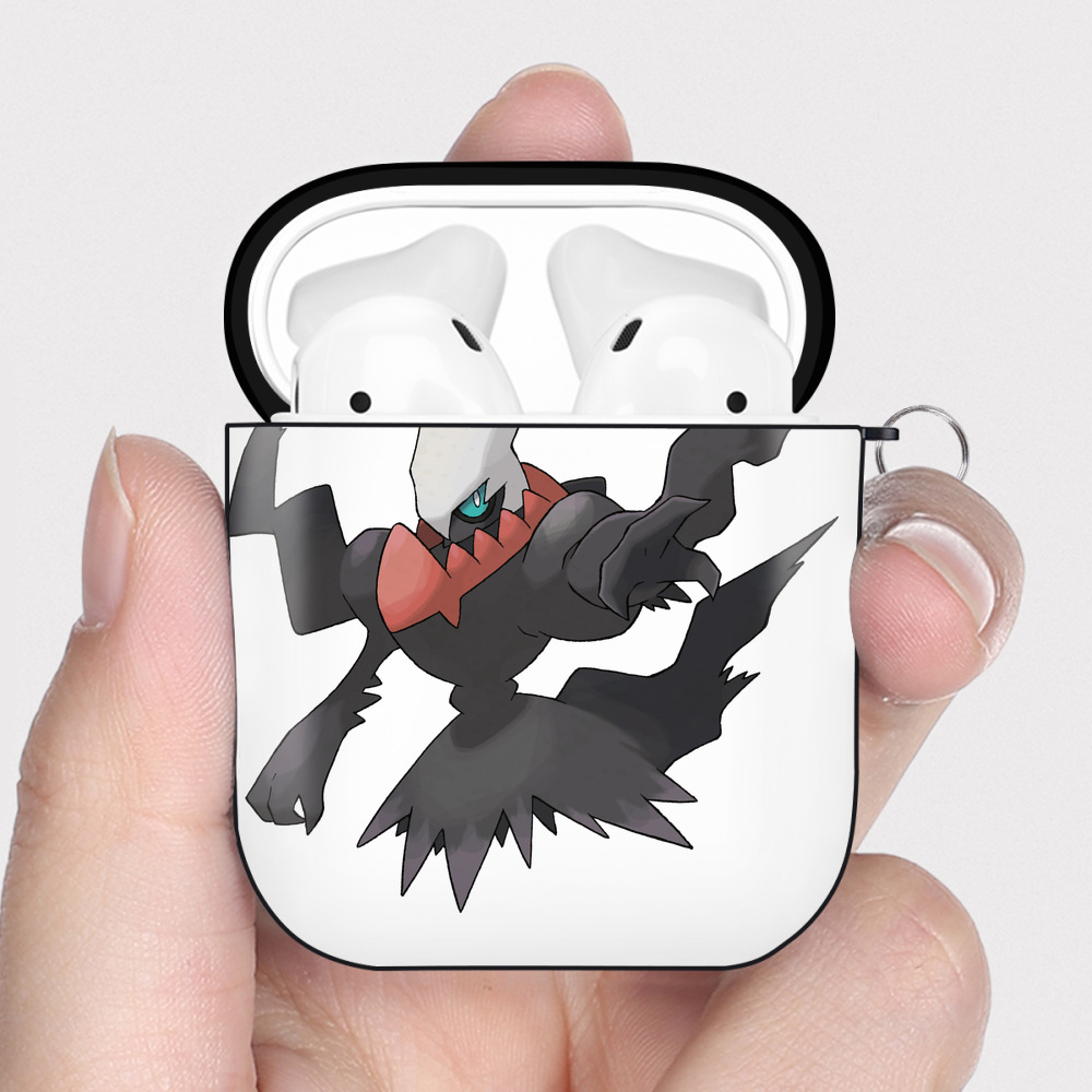 （画像用） ポケットモンスター Pokémon AirPods 第2世代保護ケース ハードシェル ブラック 耐衝撃・防指紋・カラビナ付き