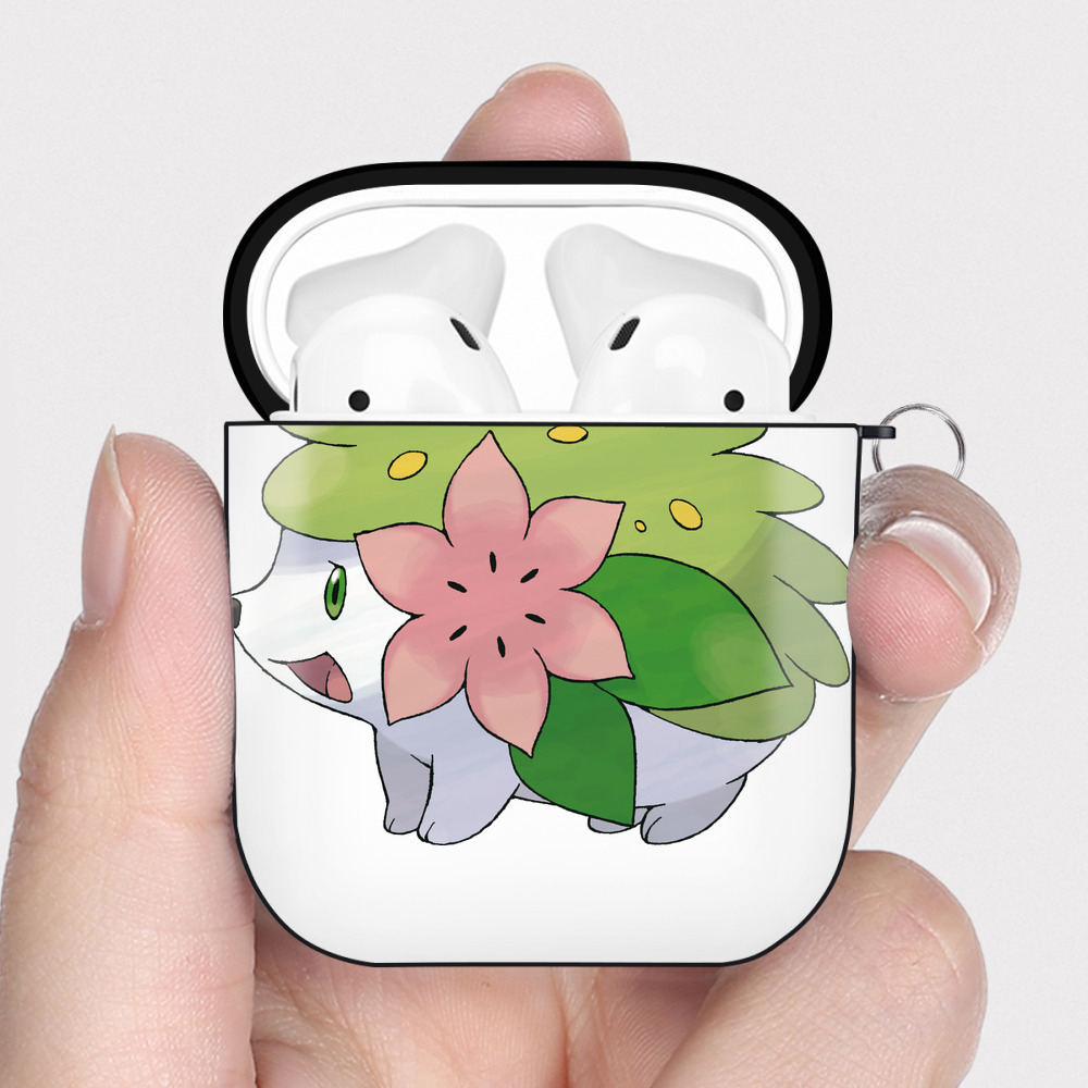（画像用） ポケットモンスター Pokémon AirPods 第2世代保護ケース ハードシェル ブラック 耐衝撃・防指紋・カラビナ付き