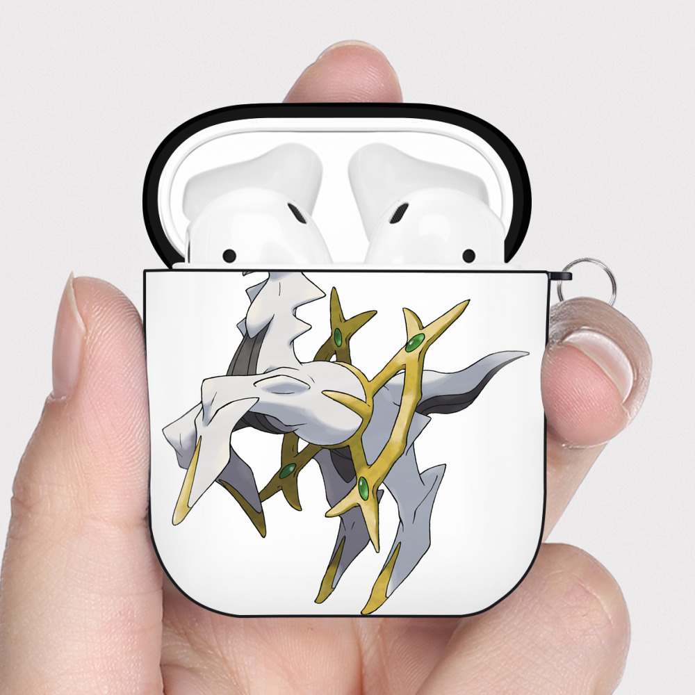 （画像用） ポケットモンスター Pokémon AirPods 第2世代保護ケース ハードシェル ブラック 耐衝撃・防指紋・カラビナ付き