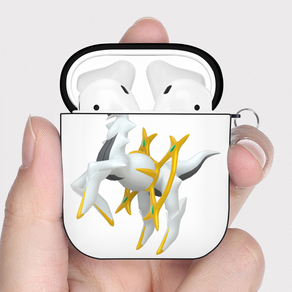 （画像用） ポケットモンスター Pokémon AirPods 第2世代保護ケース ハードシェル ブラック 耐衝撃・防指紋・カラビナ付き