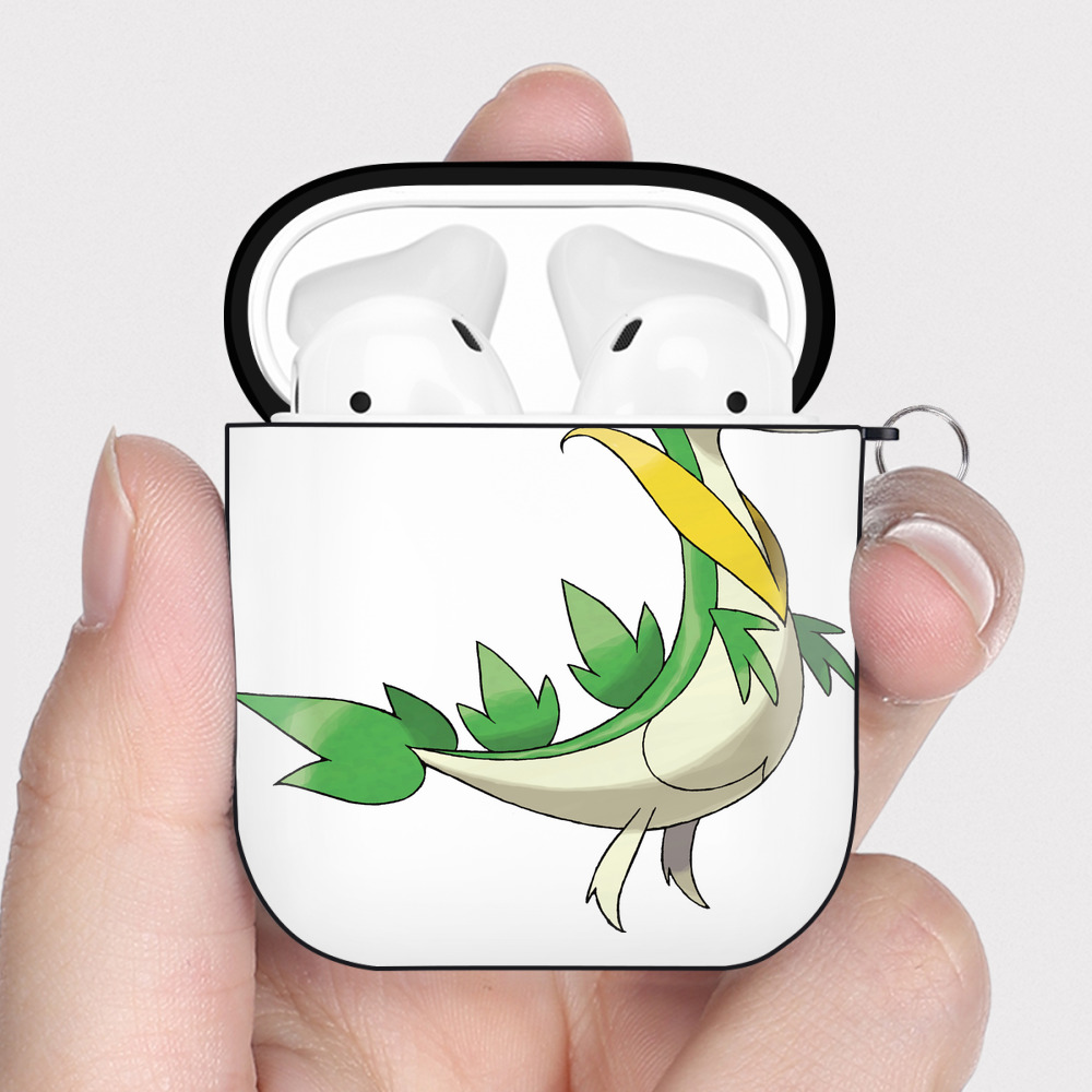 （画像用） ポケットモンスター Pokémon AirPods 第2世代保護ケース ハードシェル ブラック 耐衝撃・防指紋・カラビナ付き