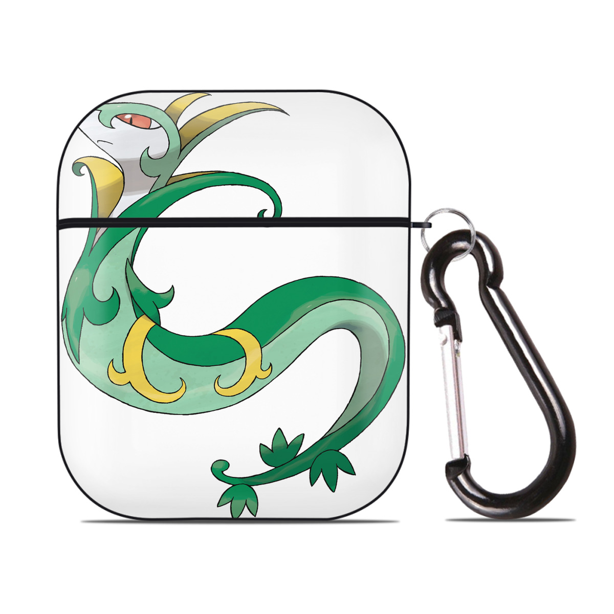 （画像用） ポケットモンスター Pokémon AirPods 第2世代保護ケース ハードシェル ブラック 耐衝撃・防指紋・カラビナ付き