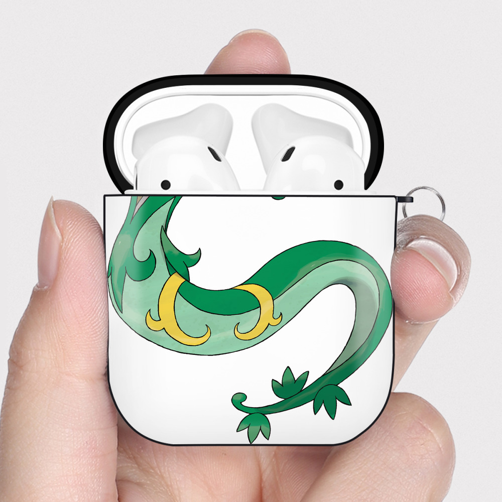 （画像用） ポケットモンスター Pokémon AirPods 第2世代保護ケース ハードシェル ブラック 耐衝撃・防指紋・カラビナ付き