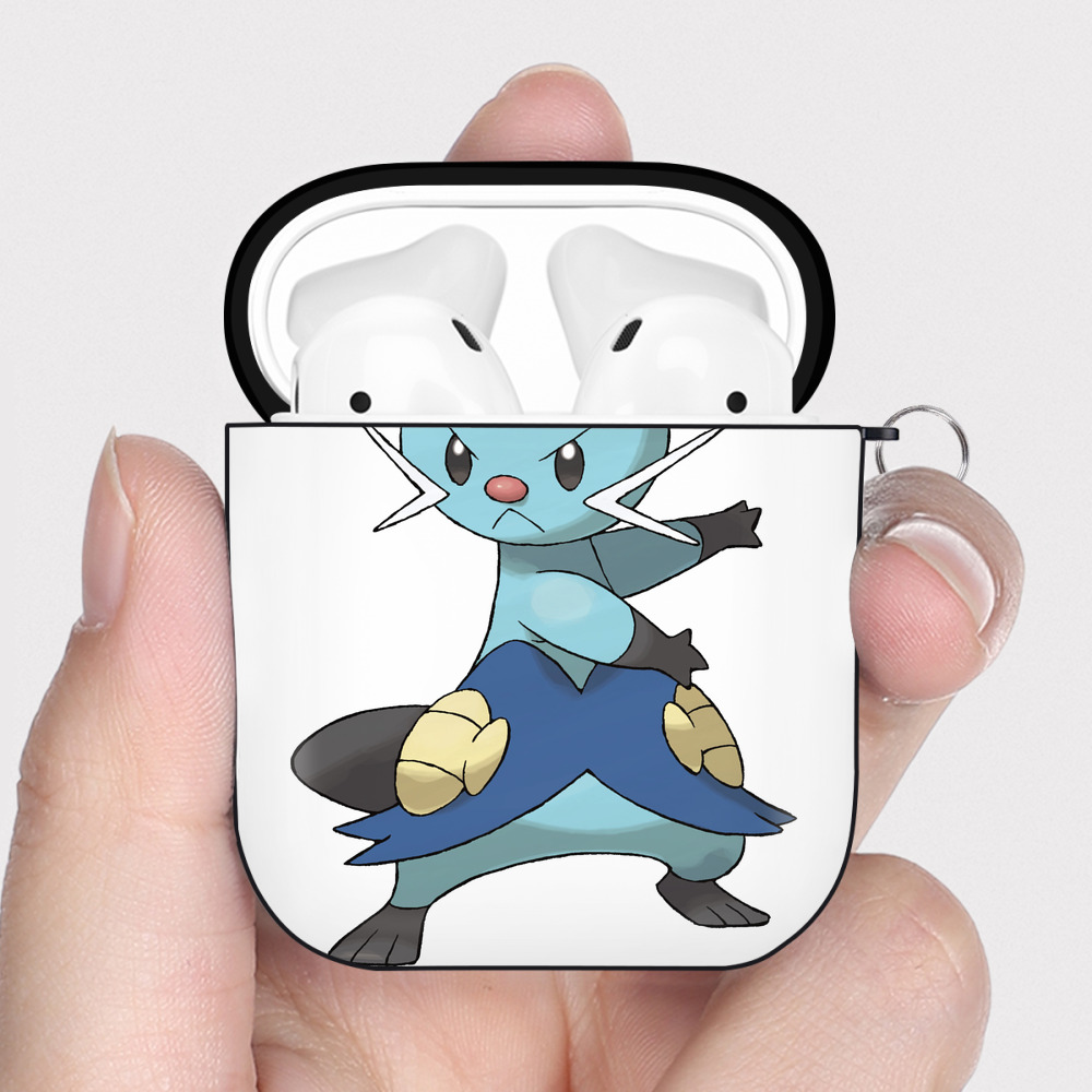 （画像用） ポケットモンスター Pokémon AirPods 第2世代保護ケース ハードシェル ブラック 耐衝撃・防指紋・カラビナ付き