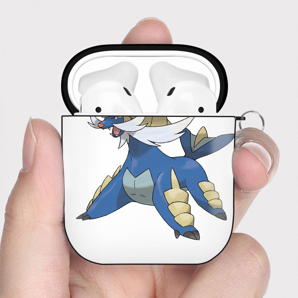 （画像用） ポケットモンスター Pokémon AirPods 第2世代保護ケース ハードシェル ブラック 耐衝撃・防指紋・カラビナ付き