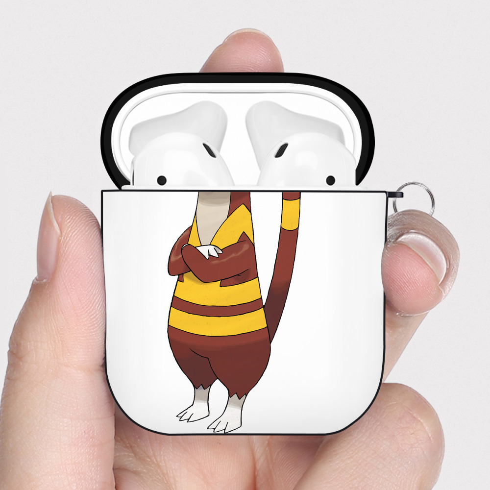 （画像用） ポケットモンスター Pokémon AirPods 第2世代保護ケース ハードシェル ブラック 耐衝撃・防指紋・カラビナ付き